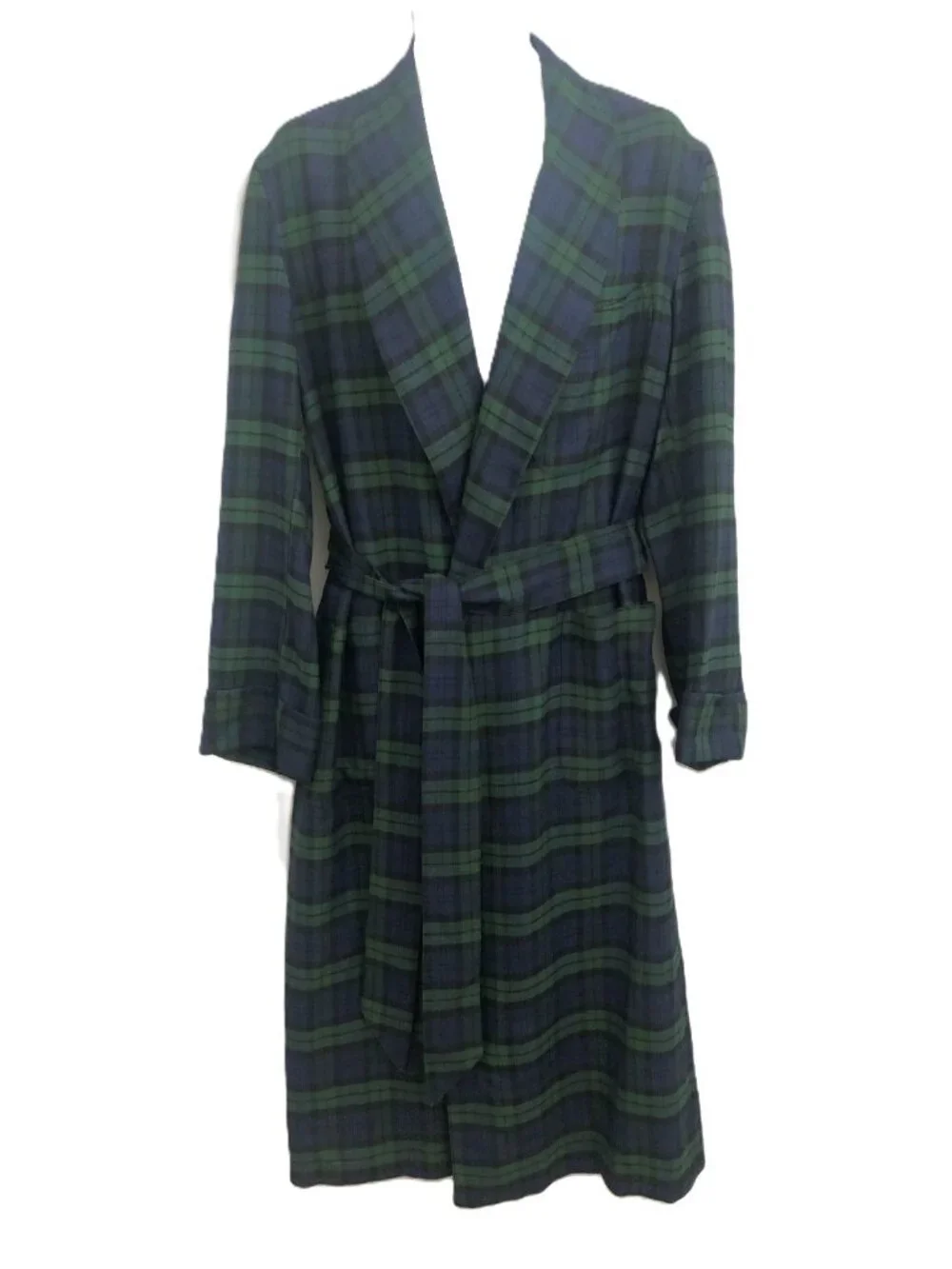Baskin Chicago Vintage Mid-Century Classy Plaid Robe Smoking Jacket
